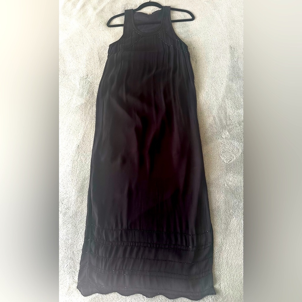 Chan Luu Embellished Black Gown Dress  - Full Length - Size XS